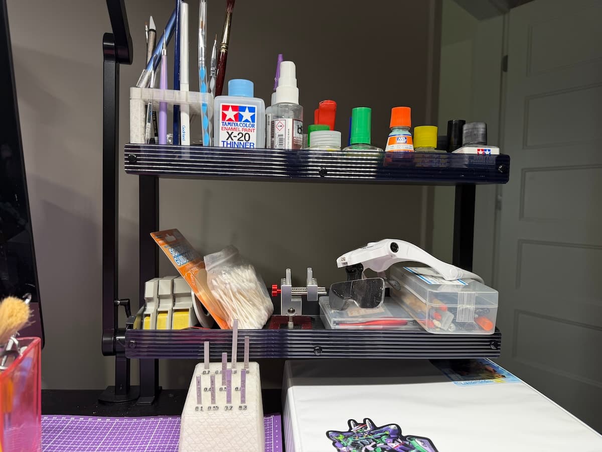 2 Tier Clamp-on Desk Shelves